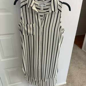 Small Black / White Striped Joseph Ribkoff Blouse